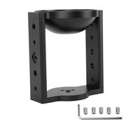 XGOUGUAAU Elevador de Plato para Cabezal de trípode de 100 mm, Adaptador de Media Esfera Plana a Plato de aleación de Aluminio con Orificios roscados de 1/4 de Pulgada y 3/8 de Pulgada,