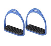 XGOUGUAAU Estribo de equitación de Aluminio Colorido, Estribo Ecuestre antirroce, Estribo Ligero y Duradero con Capacidad de Carga de 300 kg, para una posición cómoda de la Pierna, en Rojo, (Azul)
