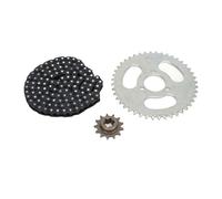 XGOUGUAAU Kit de piñón Delantero T8F de 13 Dientes y piñón Trasero T8F de 44 Dientes con 3 Orificios, Incluyendo Cadena de transmisión de 116 eslabones; Juego de piñones de Cadena de Acero