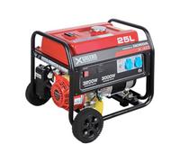XGREENS Generador de corriente (gasolina) X40 (máx. 3.000W, depósito 25 l, AVR, Powered by Honda, ruedas, alerta aceite, monofásico, 2 tomas 230V, protección térmica y panel digital)