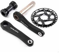 XGSUZNE Juego de bielas integradas Huecas MTB de 110 mm/127 mm/140 mm/150 mm/155 mm/160 mm, aleación de Aluminio, Plato único para Bicicleta de montaña de Disco de 28/30/32/34/36/38 Diente