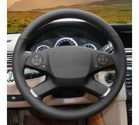 XGTHCVHN Funda para Volante de Coche Antideslizante, Cosida a Mano, de Cuero Negro y Gamuza Apto para Mercedes Apto para Benz E-Class W212 E200 E260 E250 E300 2009-2013
