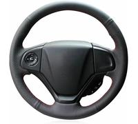 XGTHCVHN Funda para Volante de Coche de Cuero y Ante Negro, Antideslizante, Cosida a Mano Apto para Honda CR-V CRV 2012 2013 2014 2015 2016 2017 2018