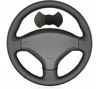 XGTHCVHN Funda para Volante de Coche de Cuero y Ante Negro, Antideslizante, Cosida a Mano Apto para Peugeot 308 2007-2013/308 SW 2008-2014/5008 2010-2015/3008 2009-2014