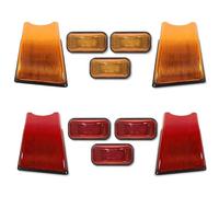 Xgupxuc Coche Luz Trasera Carcasas Luces Posición Delanteras Traseras Techo Cabina Para Hummer H2 SUV/SUT 2003-2009 Reemplazan Las Lámparas Ámbar/rojas OEM. Freno Faros Traseros(10pc No Bulb A)