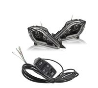 Xgupxuc Faro Motocicleta Faro LED Con Luz Intermitente DRL Para YFZ450 Para YFZ450R Para YFZ450X Para Wolverine 450 350 Para Raptor 250 350 700 (2006-2022) Faro Delantero(Headlight and Switch)