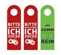 Xgvzs 3 unidades de cartel para puerta de fieltro con texto en alemán "Bitte Nicht Stören" - Decoración divertida para adolescentes y niños