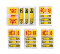 Xgvzs 300 etiquetas adhesivas con texto en inglés "Sign Here", pestañas Post It para documentos de oficina, cuaderno escolar, marcadores de página, suministros de notario