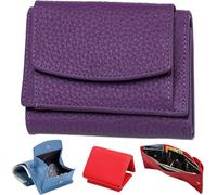 XGWDP Preliminary Wallet with Coin Pouch, New Genuine Leather Blocking Card Holder Organizer Pocket Mini Wallet, Women's Foldable Short Wallet,Premium Leather Wallet for Women (05)