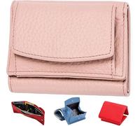 XGWDP Preliminary Wallet with Coin Pouch, New Genuine Leather Blocking Card Holder Organizer Pocket Mini Wallet, Women's Foldable Short Wallet,Premium Leather Wallet for Women (03)