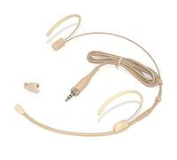XGWTH Auriculares de micrófono dobles sobre la oreja, condensador de micrófono omnidireccional compatible con el sistema inalámbrico Sennheiser, transmisor de 3,5 mm, enchufe de rosca hembra