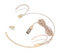 XGWTH Auriculares de micrófono dobles sobre la oreja, condensador omnidireccional compatible con sistema inalámbrico Audio-Technica, transmisor Hirose de 4 pines