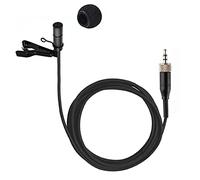 XGWTH Lavalier Micrófono condensador omnidireccional Micrófono de solapa compatible con el sistema inalámbrico Sennheiser transmisor Bodypack 3.5 mm estéreo hembra enchufe de tornillo con clip y tapa