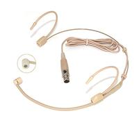 XGWTH Micrófono doble sobre la oreja, micrófono condensador cardioide compatible con el sistema inalámbrico Shure Bodypack transmisor Mini 4 pines XLR TA4F Plug