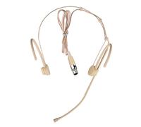 XGWTH Micrófono plegable con condensador omnidireccional doble sobre la oreja, micrófono compatible con sistema inalámbrico AKG, transmisor de cuerpo con cable de 1,2 m, mini XLR de 3 pines, enchufe