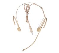 XGWTH Micrófono plegable con condensador omnidireccional doble sobre la oreja, micrófono compatible con el sistema inalámbrico Sennheiser, transmisor con cable de 1,2 m, enchufe hembra de 3,5 mm