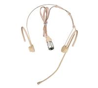 XGWTH Micrófono plegable con condensador omnidireccional doble sobre la oreja, micrófono compatible con sistema inalámbrico Audio-Technica, transmisor con cable de 1,2 m, enchufe Hirose de 4 pines