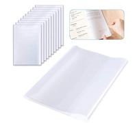 XGzhsa Fundas Plastificar A4, Cubierta de Libro Transparente, Espesar Las Cubiertas de Libros Impermeables Transparentes Reutilizables y Ajustables de plástico para el hogar de la Escuela (10 Piezas)