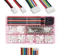 XH - Kit de cables de cinta y conectores de 2,54 mm compatible con conector JST-XH 2/3/4/5/6/7/8 carcasa de pines hembra