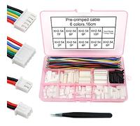 XH - Kit de conectores de 2,54 mm con cable pre-engarzado 2/3/4/5/6/7/8/9/10 pines compatible con conector JST-XH