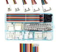 XH - Kit de conectores de 2,54 mm y cables de cinta compatible con conector JST-XH 2/3/4/5/6/7/8 carcasa de pin macho