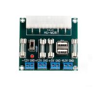 XH-M229 ATX - Placa adaptadora de corriente de 24 pines con interfaz USB, compatible con fuentes de alimentación de 20 pines, salida de voltaje de 4 grupos para pruebas de computadora de escritorio