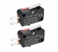 XHAJCSJWGD 10 Piezas V-151-1C25 SPDT 1 NO 1 NC Interruptor de límite de Palanca de bisagra Recto Corto E-Switch