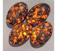 XHAJCSJWGD 1pc 5-6cm Flame Stone Pocket Crystal Palm Gemstone Witchcraft Home Decor