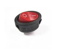 XHAJCSJWGD 1pcs 6A/250V Kettle Power Supply Rocker Round Boat Oval Switch Red 2Pin On-Off
