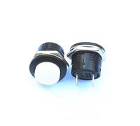 XHAJCSJWGD 5PCS R13-507 Series White Push Button Switch 16 mm Since The Reset Circular Button Switch