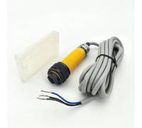 XHAJCSJWGD Interruptor fotoeléctrico retrorreflectivo con Reflector, 3 Cables, Sensor de Distancia de 2 m, CC 6-36 V, E18-R2P1