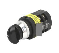 XHAJCSJWGD SZW25-30D/2 25A Black Handle Three Position Two Pole 8 Screw Terminals Rotary Changeover CAM Switch