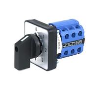 XHAJCSJWGD SZW26/LW26-20 20A Three Pole 0-4 Position 64X64mm Panel Silver Transfer Rotary CAM Switch