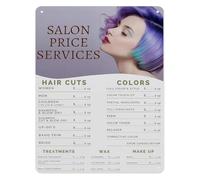 XHAJCSJWGD Vintage Haircut Service Design Metal Tin Sign Rustic Aluminum Wall Decor for Home Office Cafe Man Cave Gift Idea 8 X 12 inch