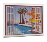 XHBJSH Mosquitera Para Ventanas 80x60cm Marrón Tenda Anti Zanzare Insetti Rete, Autoadesiva Traspirante Zanzariera Porta, Anti Insetti, Antizanzare, per Soggiorno, Porte e Finestre Della Cucina