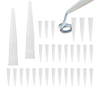 XHBTS 100 herramientas de plástico para calafatear pistola extensor de boquilla para calafateo de salchichas, aplicador de boquillas de calafateo, fácil de usar, blanco