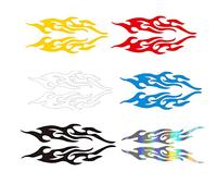 XHBTS 12 calcomanías reflectantes de llama para bicicleta, calcomanías para casco, fuego, 6 colores, calcomanías decorativas para bicicleta y calcomanías para bricolaje