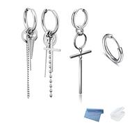 XHBTS 4 Piezas Bangtan Boys El mismo Estilo Vintage Pendientes de Botón de Plata con Caja