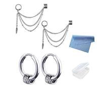 XHBTS 4 Piezas Gótico Perhk Kpop Bangtan Boys V Pendientes Moda Coreana Accesorios de Joyería para Hombres y Mujeres con Caja