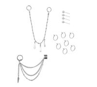 XHBTS - Juego de 53 aretes Miyamura Izumi, anime Horimiya, accesorios para disfraz de cosplay, plumas, hojas, cadena multicapa, aretes colgantes y calcomanías, Plástico, No es una piedra preciosa