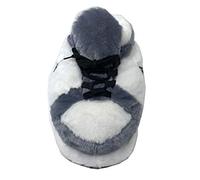 XHBYG Zapatos de Pan Lindos Para Mujeres/Hombres, Zapatillas Cálidas de Casa Para Señoras, Tamaño Grande 36-44, Cómodas, 8.5 Gris Blanco