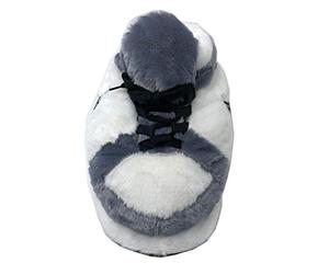 XHBYG Zapatos de Pan Lindos Para Mujeres/Hombres, Zapatillas Cálidas de Casa Para Señoras, Tamaño Grande 36-44, Cómodas, 8.5 Gris Blanco