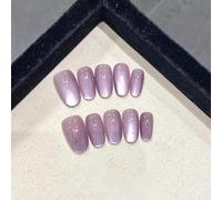 XHBYW 10 Piezas De Uñas Postizas De Color Púrpura Uva, Uñas Postizas De Cobertura Completa, para Mujeres Y Niñas, Decoración Diaria