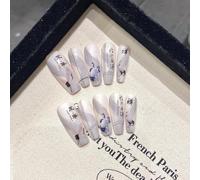 XHBYW 10 Piezas De Uñas Postizas De Múltiples Estilos Hechas A Mano, Uñas Postizas De Cobertura Completa, para Mujeres Y Niñas, Decoración Diaria