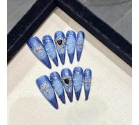 XHBYW 10 Piezas De Uñas Postizas De Múltiples Estilos Hechas A Mano, Uñas Postizas De Cobertura Completa, para Mujeres Y Niñas, Decoración Diaria