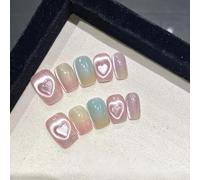 XHBYW 10 Piezas De Uñas Postizas De Múltiples Estilos Hechas A Mano, Uñas Postizas De Cobertura Completa, para Mujeres Y Niñas, Decoración Diaria