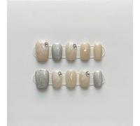 XHBYW 10 Uds. Uñas postizas con patrón hecho a mano puro, uñas postizas de cobertura completa para mujeres y niñas, decoración diaria