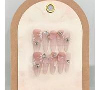 XHBYW 10 uñas postizas largas y cortas desmontables, uñas postizas de cubierta completa para mujeres y niñas, decoración diaria