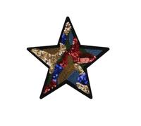 XHBYW 11/16/22CM 5/10PCS Estrella Grande Apliques para Planchar para Ropa Lentejuelas Parches para Planchar para Jeans Chaqueta Coser Parches de Bordado de Lentejuelas