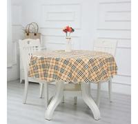 XHBYW Mantel Redondo Grande Impermeable y a Prueba de Aceite para Hotel de PVC de 137-200 cm, Mantel Redondo de plástico para Hotel, Mantel a Prueba de Lavado y a Prueba de Quemaduras